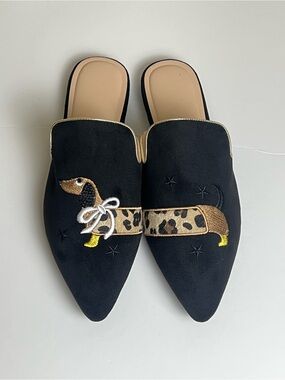 Faux Suede DACHSHUND Mules/Slip-On’s